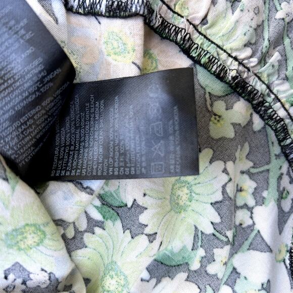 H&M Collared Floral Dress Long Sleeve Black, Blue Prairie Cottage Core Small - Picture 8 of 8